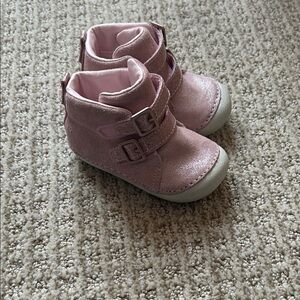 Stride Rite Sparkly Pink Baby Shoes